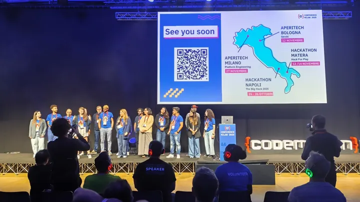 The main stage at Codemotion Milan 2025